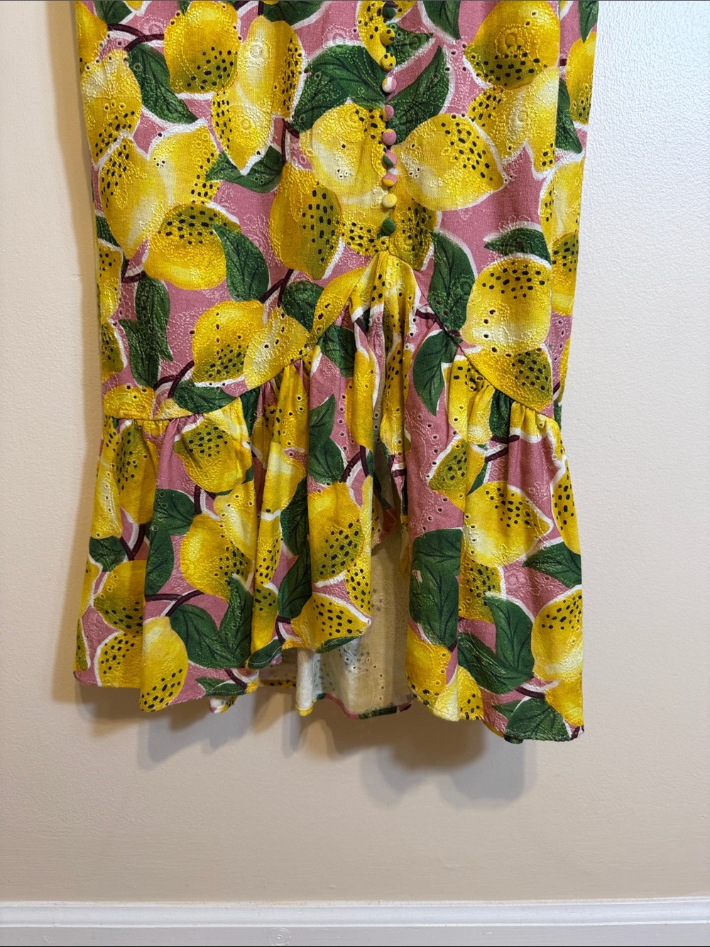 Farm Rio Fresh Lemons Ruffle Midi Dress - Picture 8 of 9